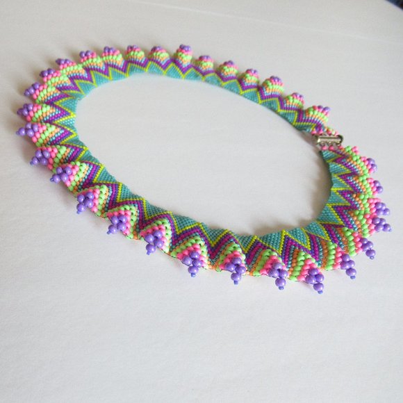 Hand stitched Collar Necklace - Picture 13 of 15